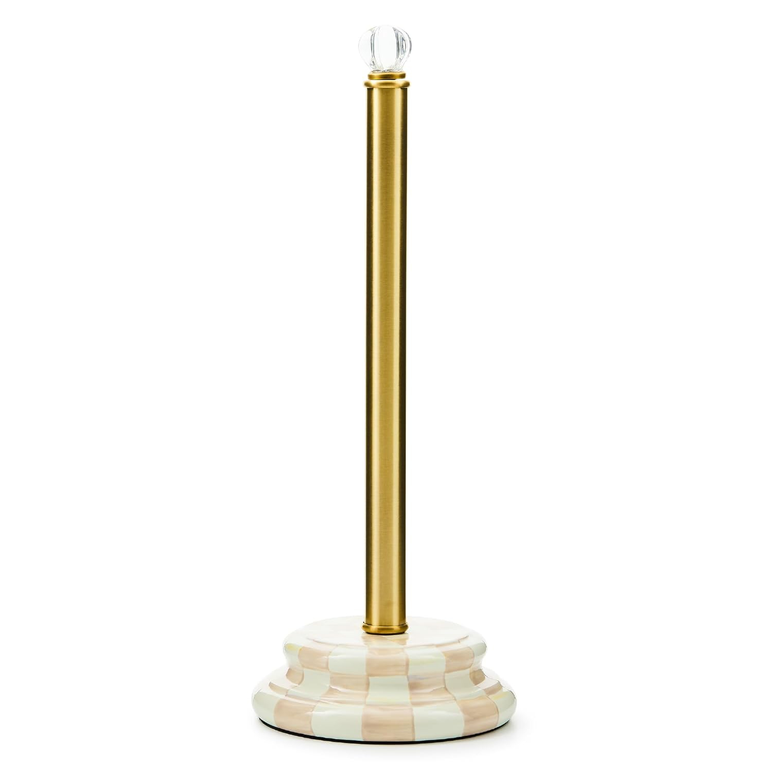 Mocha Check Toilet Tissue Storage