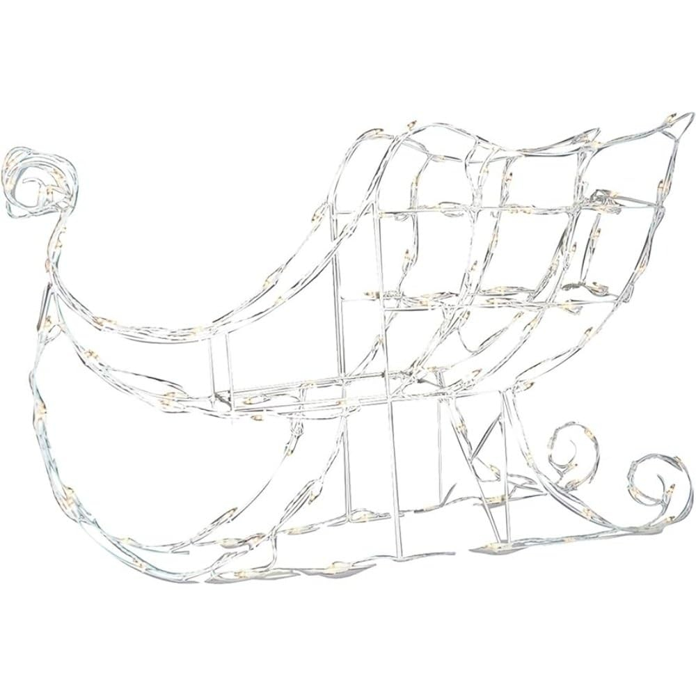 Brite Star 42 inch Width Santa Sleigh Christmas Outdoor Decorations - Light Christmas Decoration for Indoor and Outdoor