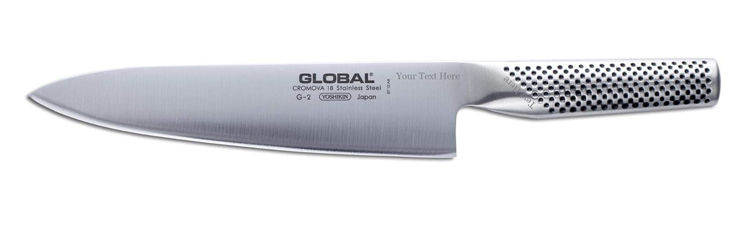 Global 8" Stainless Steel Chef's Knife with Ergonomic Handle