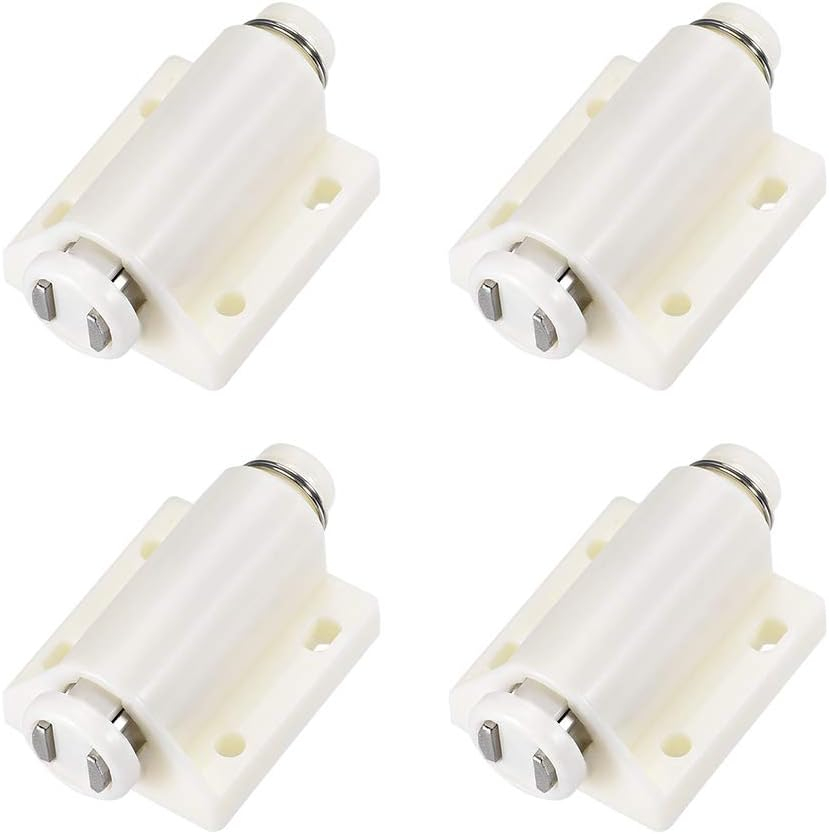 uxcell Touch Catch Magnetic Press Latch for Cabinet Door Cupboard Drawers White 4pcs