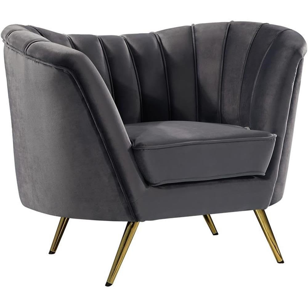 Meridian Furniture Margo Grey Velvet Chair