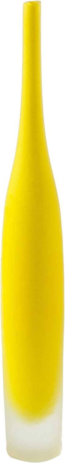 Small Citron Frosted Glass Spire Bottle