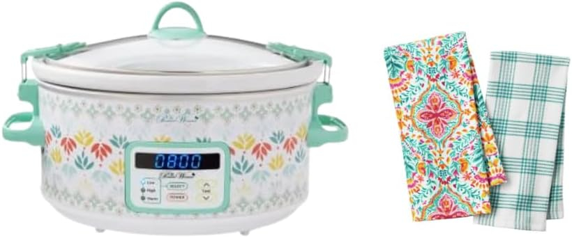 The Pioneer Woman Meandering Geo 6-Quart Digital Slow Cooker
