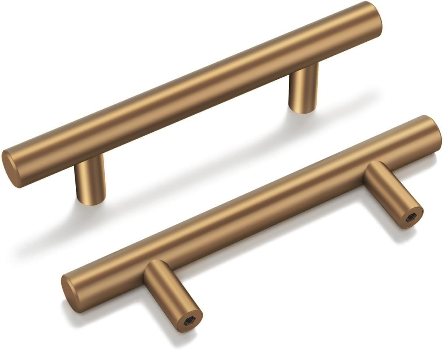 goldenwarm 10 Pack Champagne Bronze Cabinet Pulls Gold Cabinet Handles 3 inch(76mm) Champagne Drawer Pulls Brushed Bronze Cabinet Pulls Kitchen Bathroom Bedroom Furniture Handles