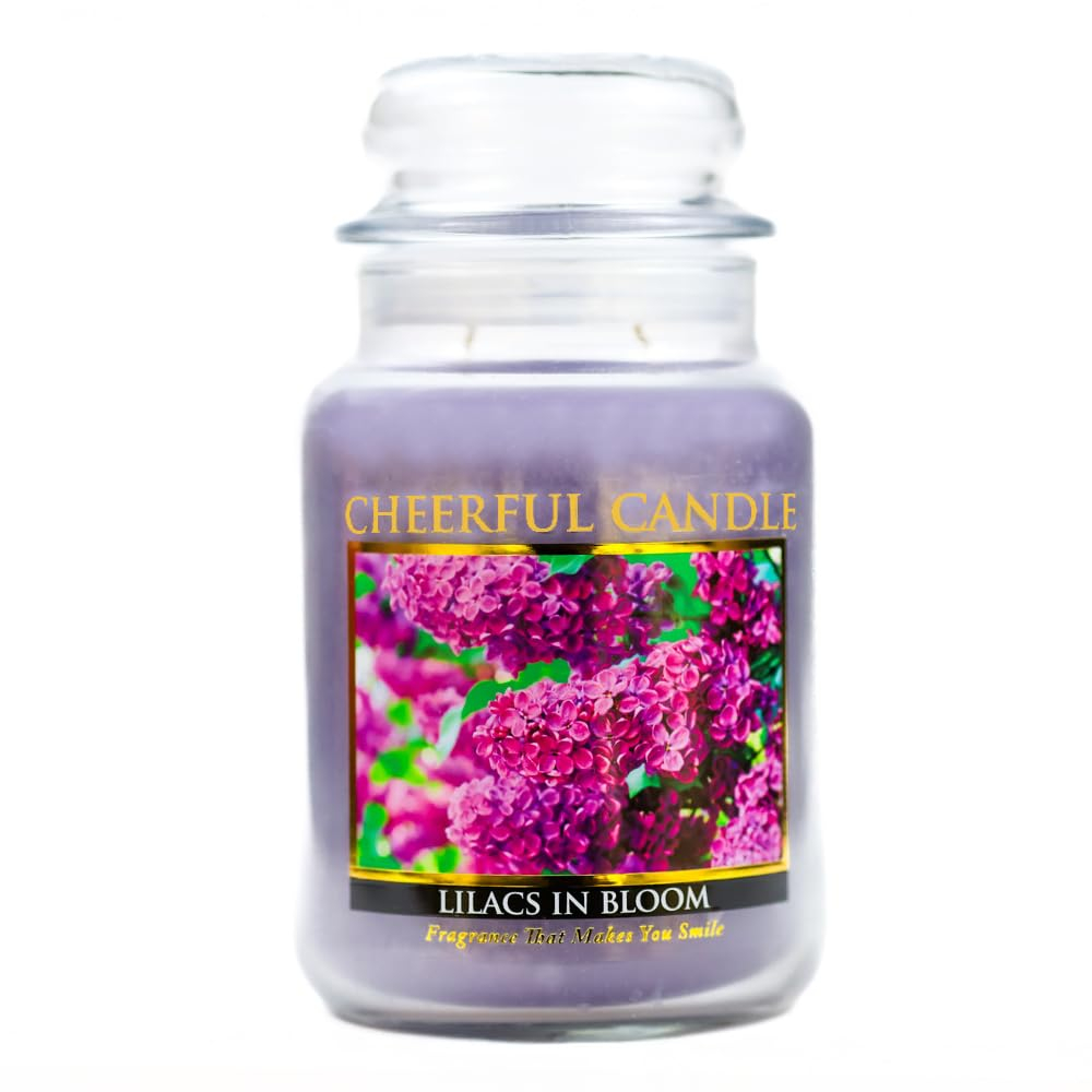 A Cheerful Candle LLC Lilacs in Bloom Scented Jar Candle | Wayfair