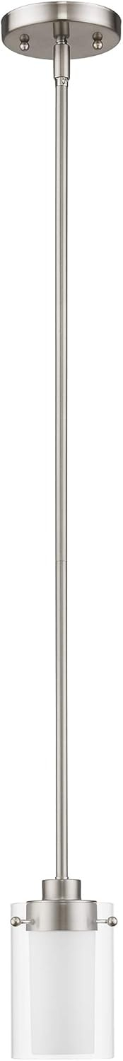 1540-91-Livex Lighting-Manhattan - 1 Light Mini Pendant in Contemporary Style - 5 Inches wide by 8 Inches high     -Traditional Installation
