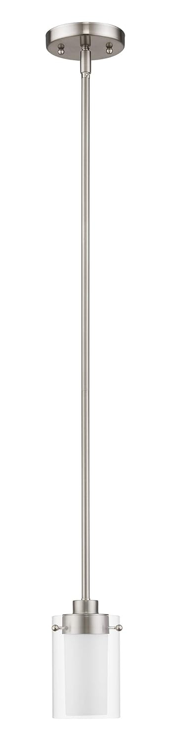1540-91-Livex Lighting-Manhattan - 1 Light Mini Pendant in Contemporary Style - 5 Inches wide by 8 Inches high     -Traditional Installation