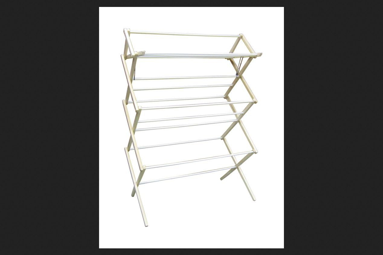 Madison Mill 51.5 in. H X 35.5 in. W X 16 in. D Wood Accordian Collapsible Clothes Drying Rack