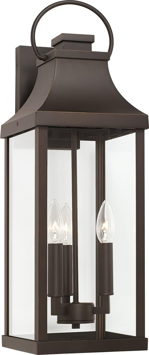 Outdoor Wall Lantern In Traditional Style-24 Inches Tall And 8 Inches Wide-Oiled Bronze Finish-Incandescent Lamping Type Capital Lighting 946431Oz