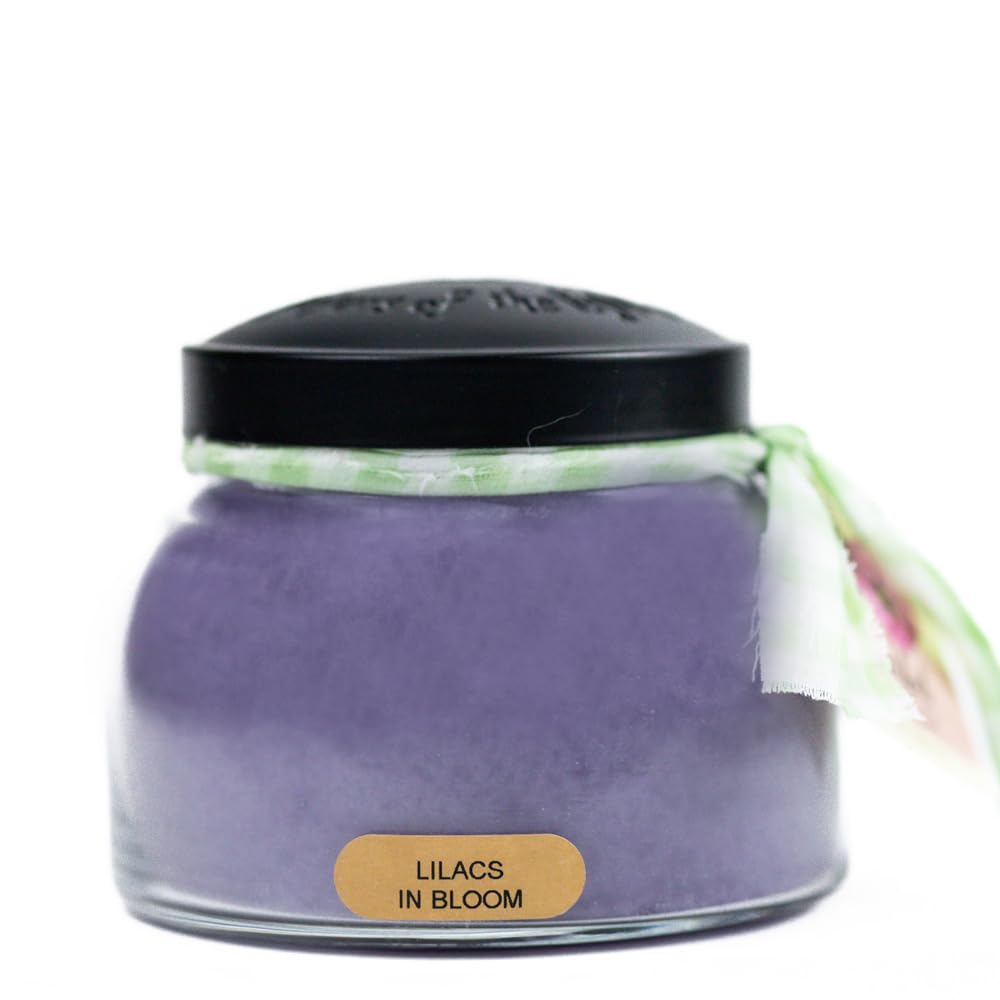 A Cheerful Giver - Lilacs In Bloom Mama Scented Glass Jar Candle (22oz) with Lid & True to Life Fragrance Made in USA