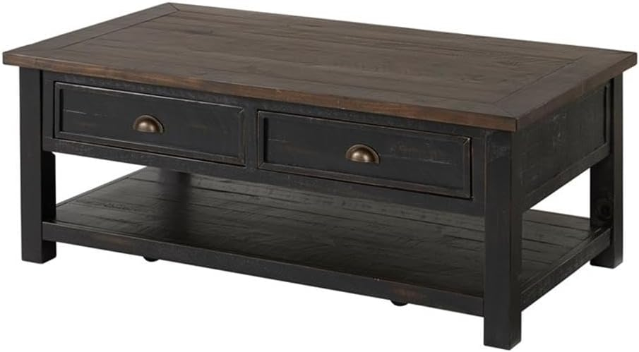 Martin Svensson Home Monterey 50" Coffee Table, Black and Brown