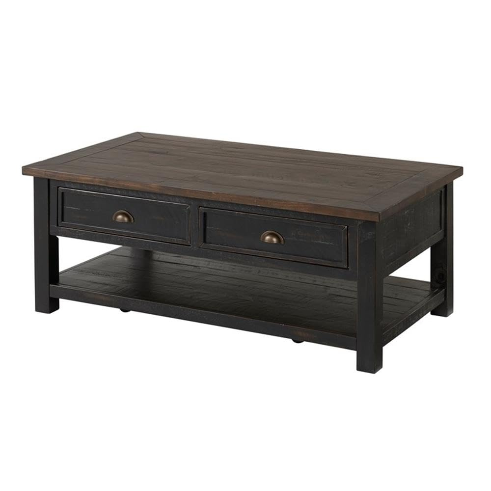 Martin Svensson Home Monterey 50" Coffee Table, Black and Brown