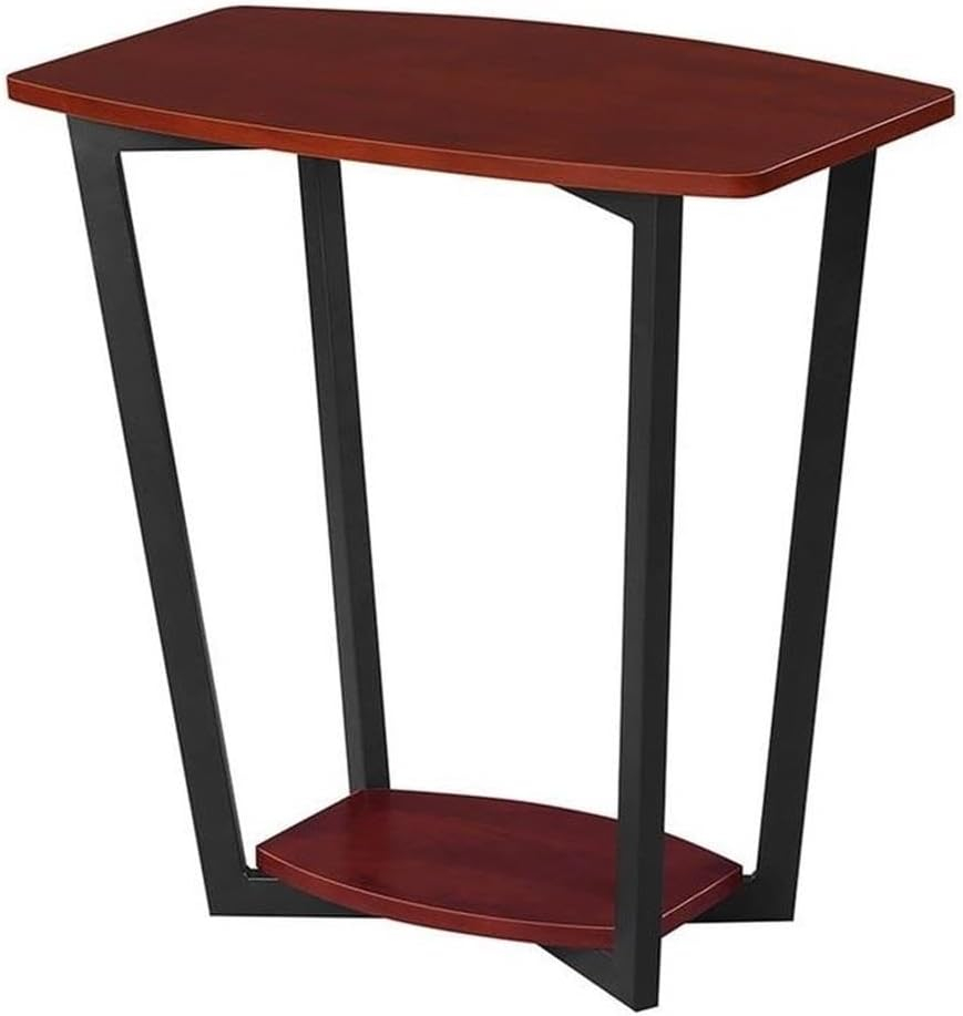Convenience Concepts Graystone End Table, Cherry / Black Frame