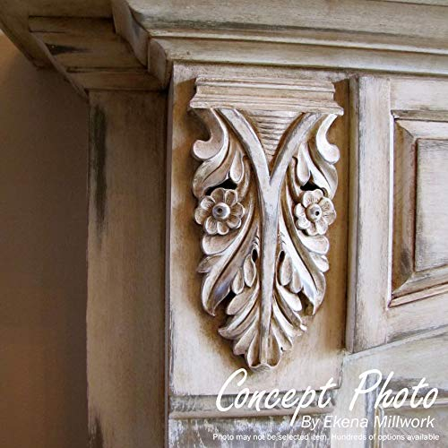 Ekena Millwork ROS03X03X00DGMA-CASE-4 Small Dogwood Flower Square Rosette, 3"W x 3"H x 5/8"P, Maple, 4 Pack