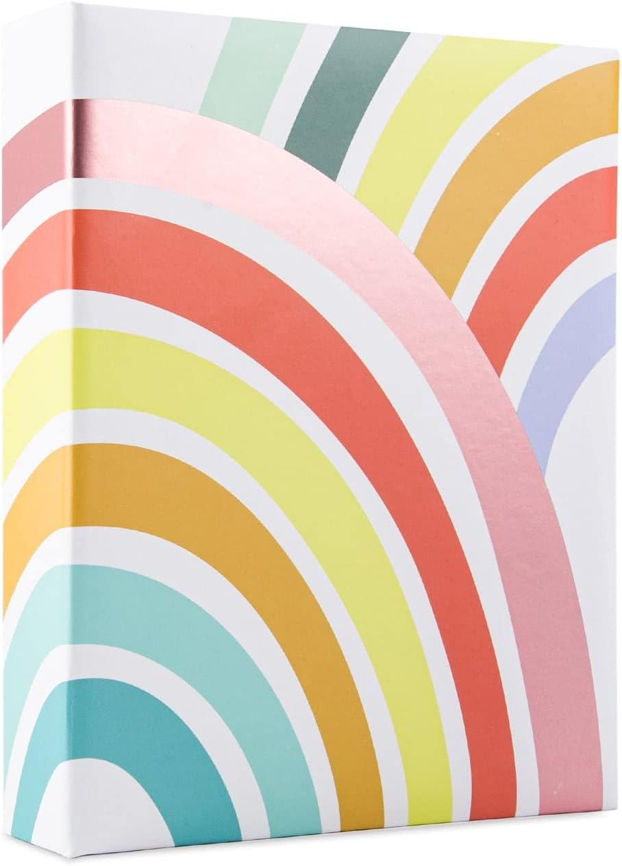 Rainbow Photo Album by Recollections - 100 Page Photo Album Holds up to 200 Photos for Weddings - Birthdays - Anniversaries - and Family - 1 Pack