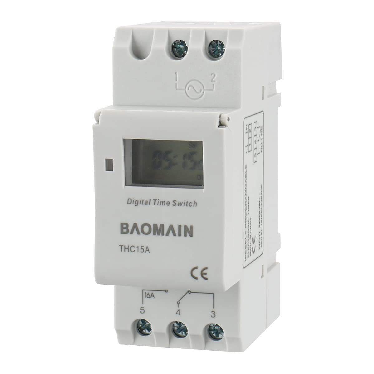 Baomain THC15A DC/AC 24V Digital LCD Power Programmable Timer Time Switch Relay 16A Amp