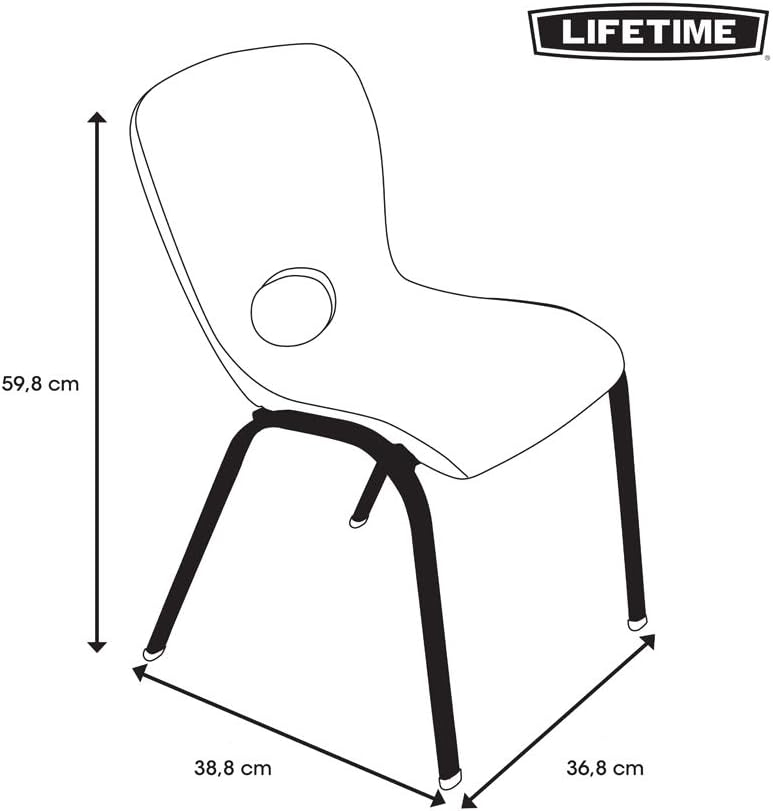 Lifetime Kids Stacking Chairs Indoor/Outdoor Glacier Blue, 4 Pack (80472)