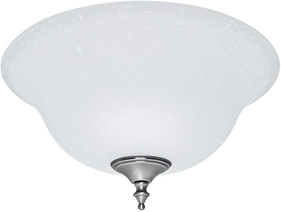 99162-Hunter Fans-Accessory-Glass Bowl Kit-12.8 Inches Wide by 6.3 Inches High-Antique Pewter Finish-White Linen Glass Color