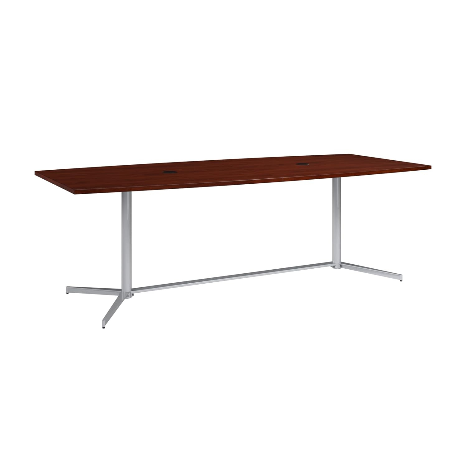 Bush Business Furniture 120W Boat Shaped Conference Table in Cherry