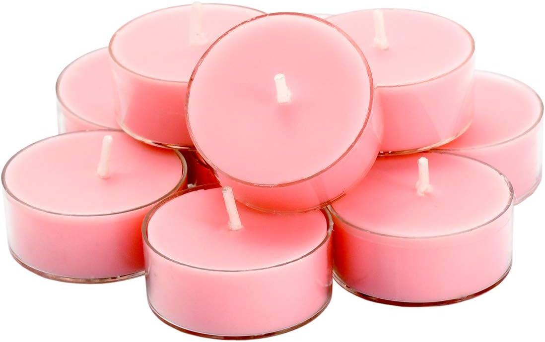 DEYBBY Natural Scented Soy Wax Tealight Candles Bulk, Romantic Rose Aromatherapy Luxury Tea Candle Set of 12-4 Hour Burn Time|Great for Valentine's Day, Birthday C48