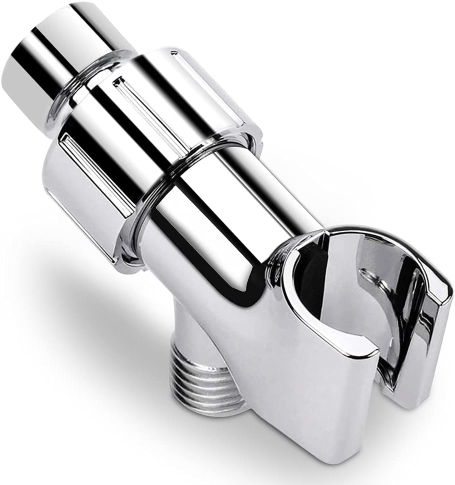 Luxsego Shower Arm Bracket for Handheld Shower Head, Universal Shower Head Holder, Adjustable Shower Arm Mount Bracket with Brass Pivot Ball, Polished Chrome