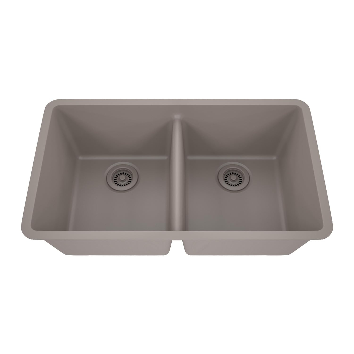 Lexicon Double Bowl Drop-in Stone Kitchen Sink, 32" x 19"