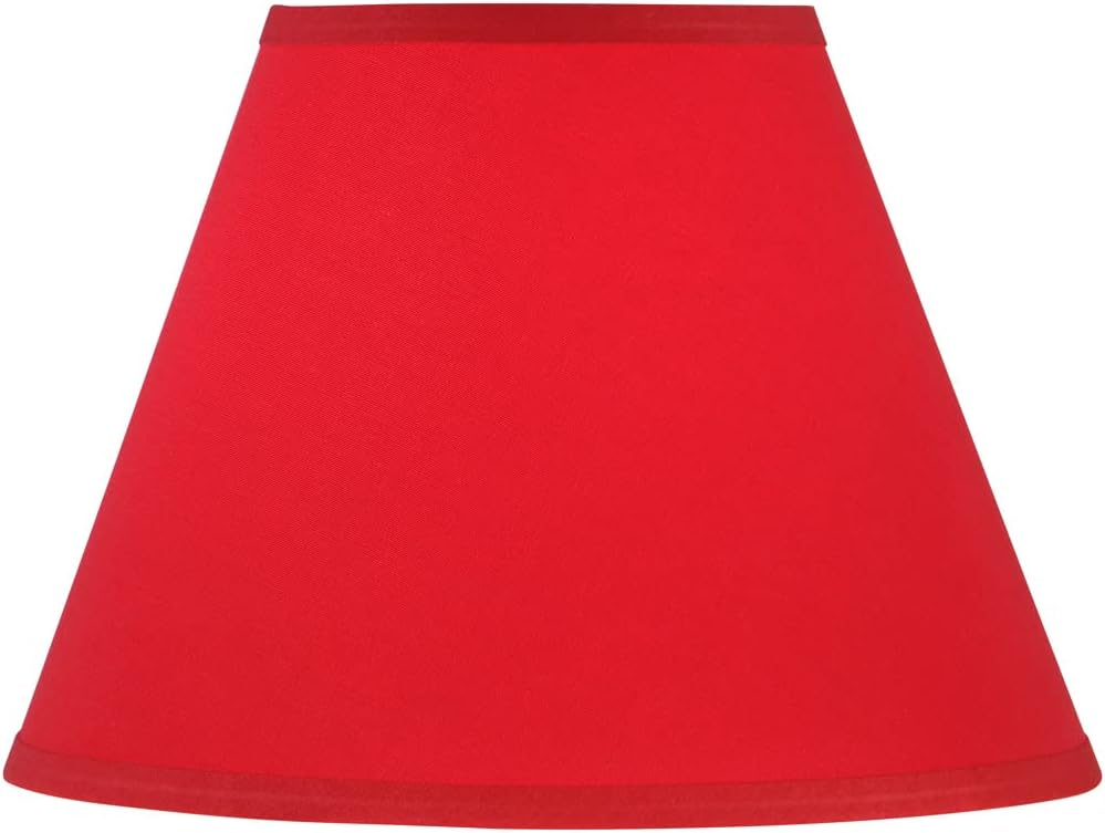 Aspen Creative 32639 Transitional Empire Shape Spider Construction Lamp Shade, Red, 6" Top x 12" Bottom x 9" Slant Height
