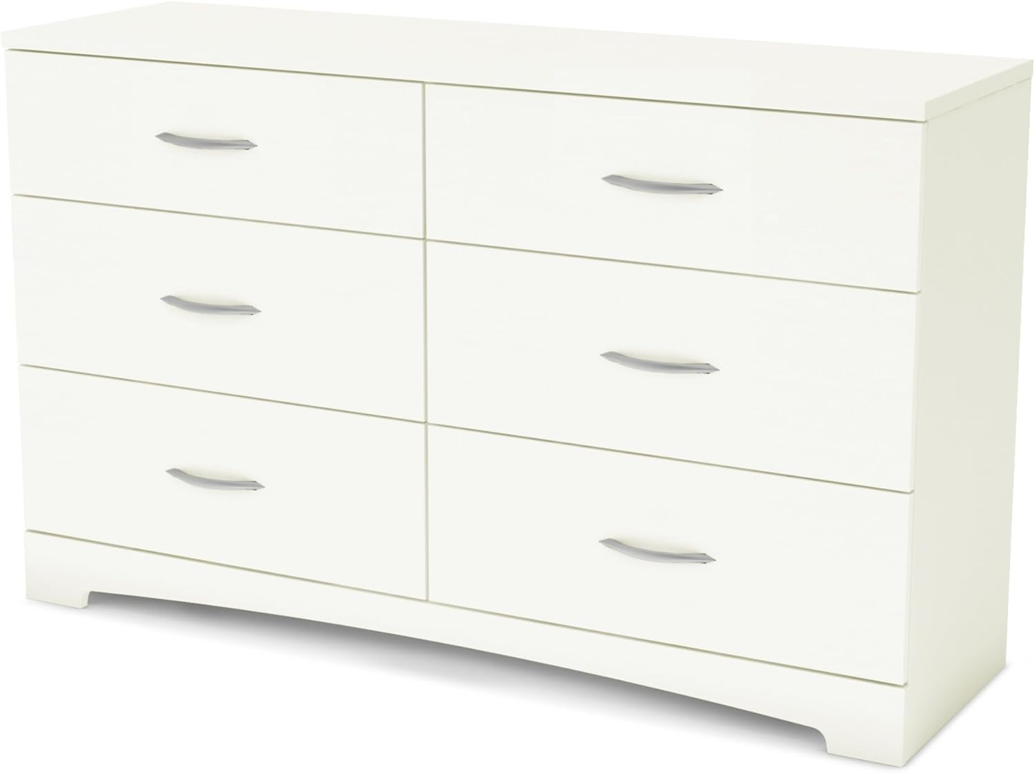 South Shore Maddox 6 Drawer Dresser in Pure White Finish