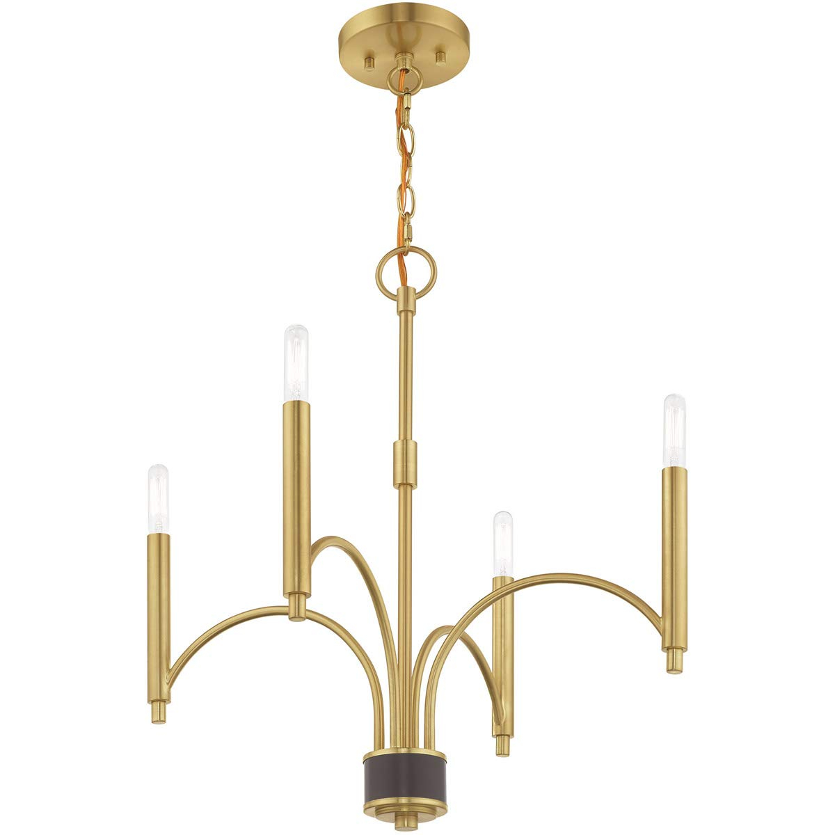 Livex Lighting Wisteria 4 - Light Chandelier in  Satin Brass