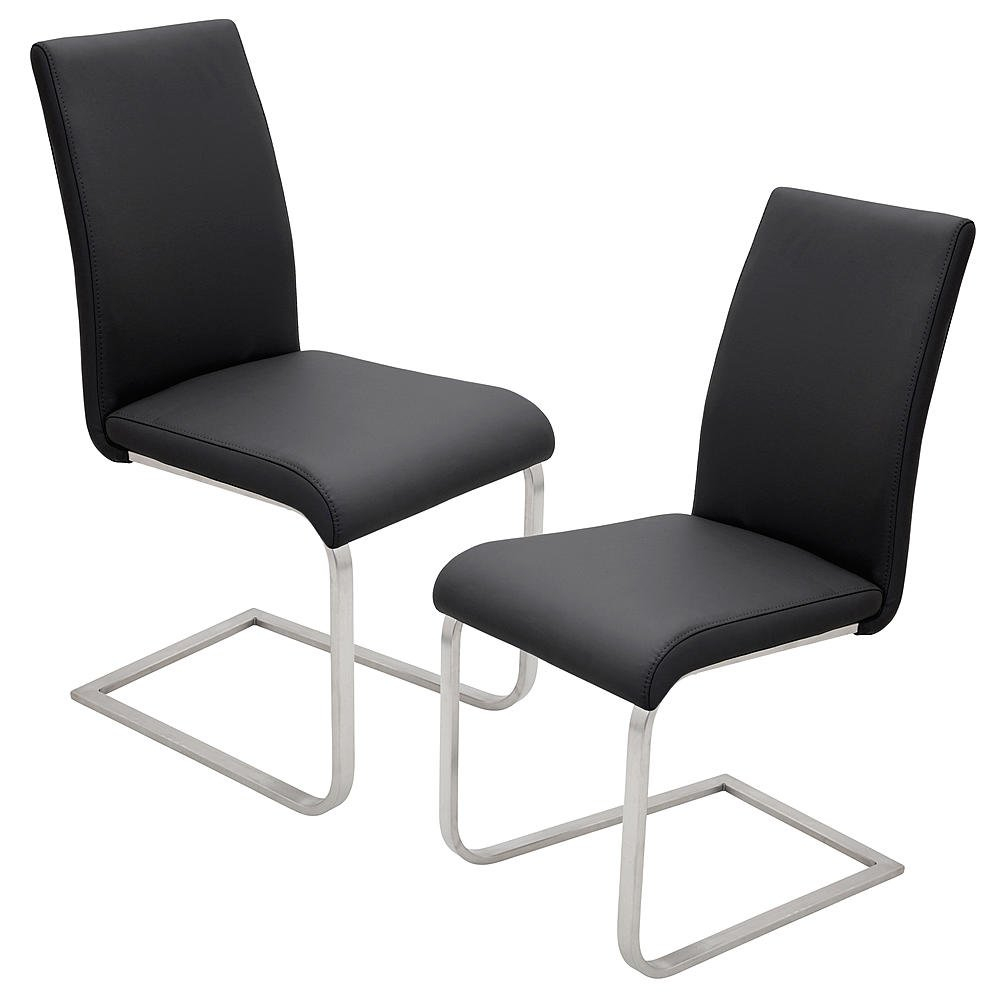 Best Master Furniture's Mirage Faux-Leather Dining Chairs (Set of 2)