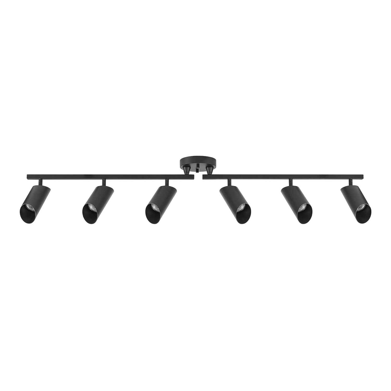 Modern 3.8 ft. Matte Black Foldable Hard Wired Indoor Track Lighting Kit with Adjustable Step Heads