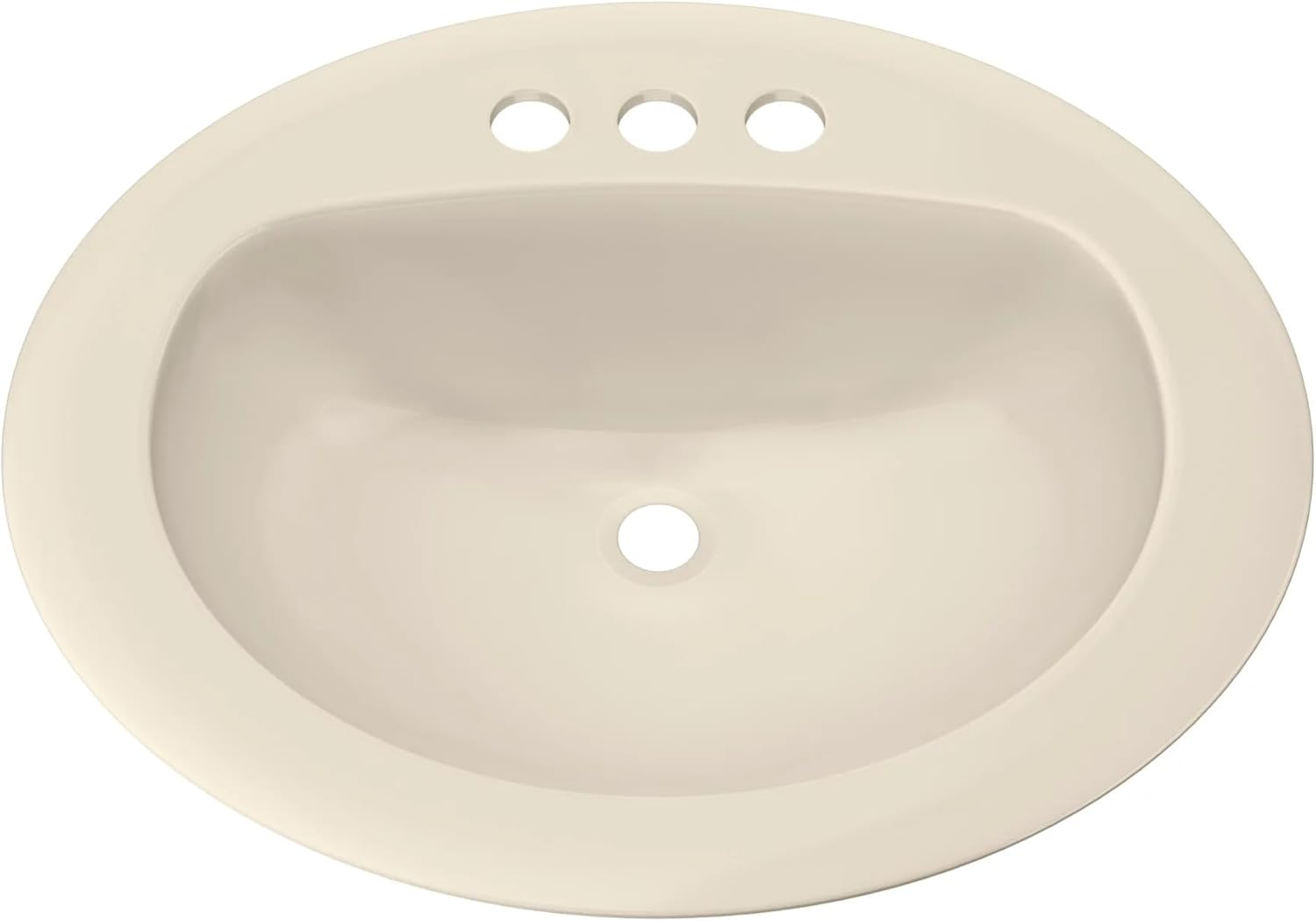 Proflo 17'' Vitreous China Oval Bathroom Sink with Overflow