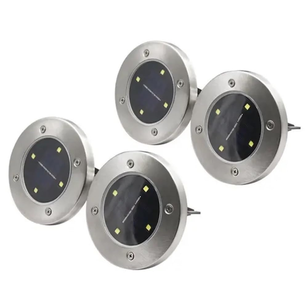 4 Pack Solar Outdoor Light - Wireless Patio Garden Landscape Lamp