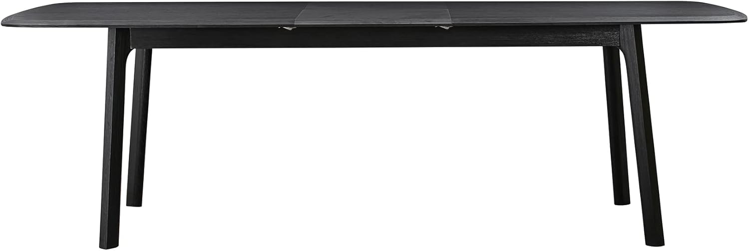 Holland Extendable Rectangle 98" Dining Table in Black Brushed Oak