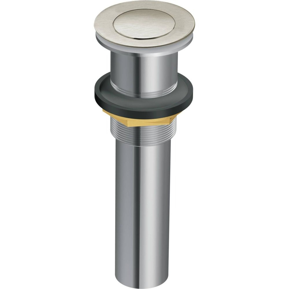 Moen Moen Spring Loaded Push Button Bathroom Drain Assembly, Without Overflow 140780BN