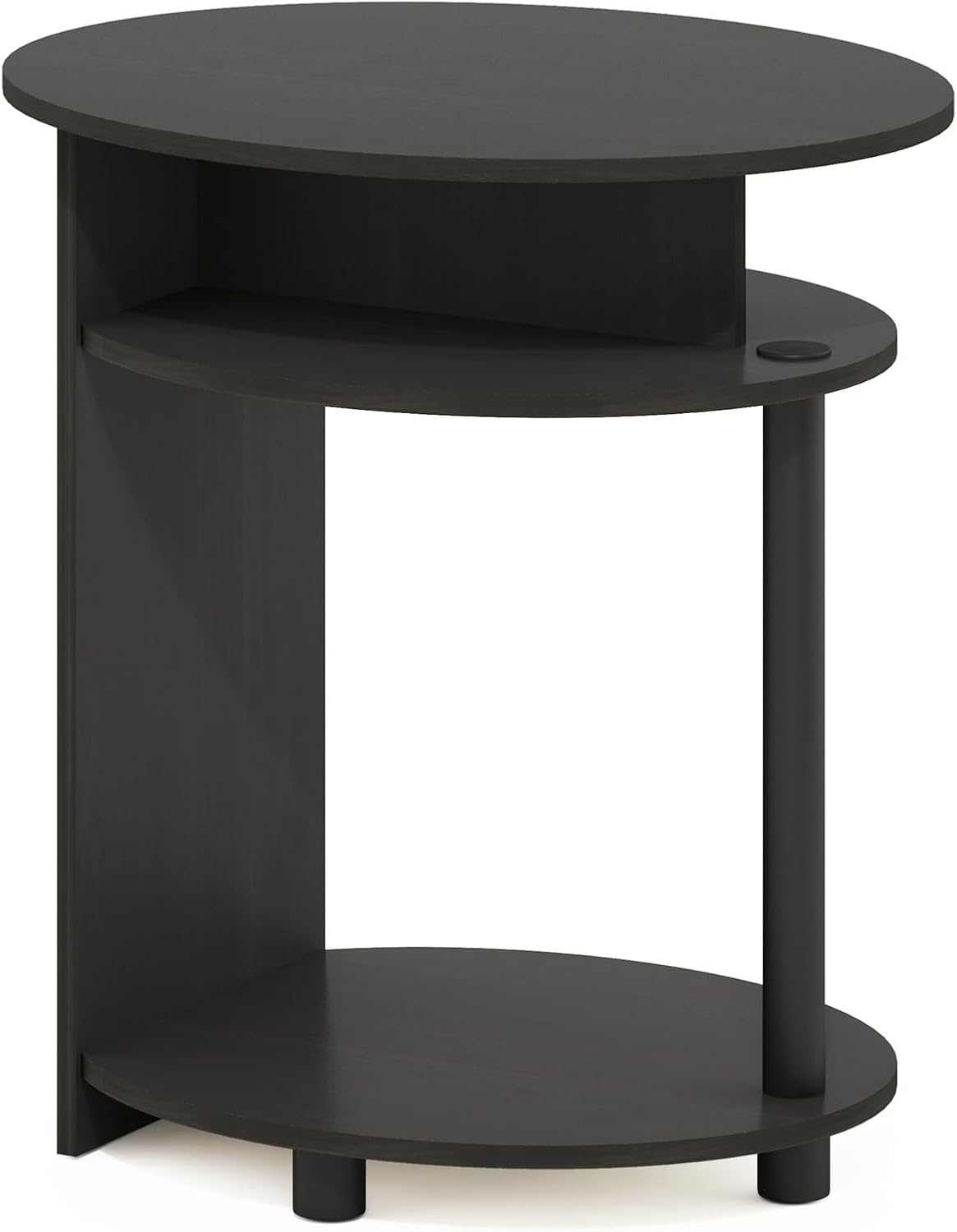 Furinno 15080WNBK JAYA Simple Design Oval End Table, Walnut