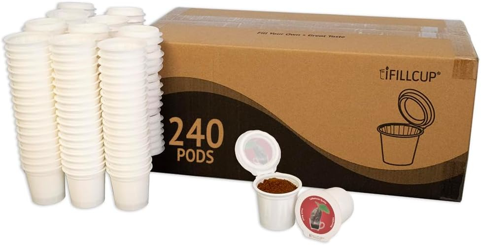 iFillCup Pods-240 Red fillable coffee pods for use in Keurig brewers. Works in both single and five-needle brewers. Zero sediments for a great-tasting brew.