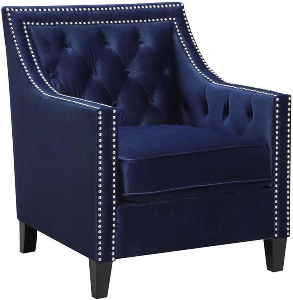 Picket House Furnishings Teagan Accent Arm Chair in Navy Fabric