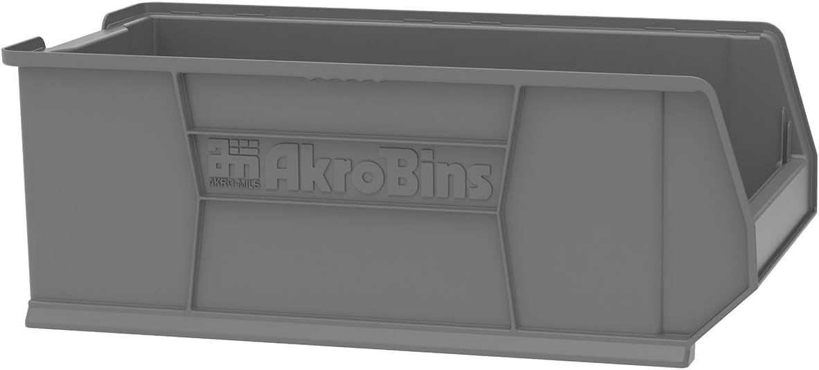 Clear Plastic Stackable Storage Bin for Garage Organization