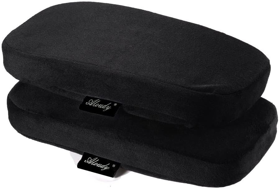 Aloudy Arm Rest Pillow, 2021 New Size 11” Office Chair Armrest Cover Pads, Comfy Desk Chair Cushions for Elbows and Forearms(Large, Set of 2)