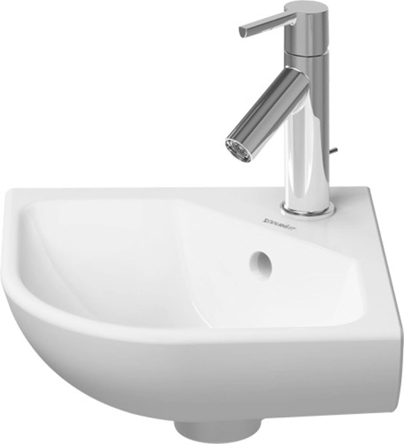 Duravit 072243 Me By Starck 13-3/4" Corner Lavatory Sink - White
