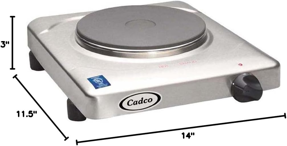 Compact Stainless Steel Single Burner Electric Hot Plate