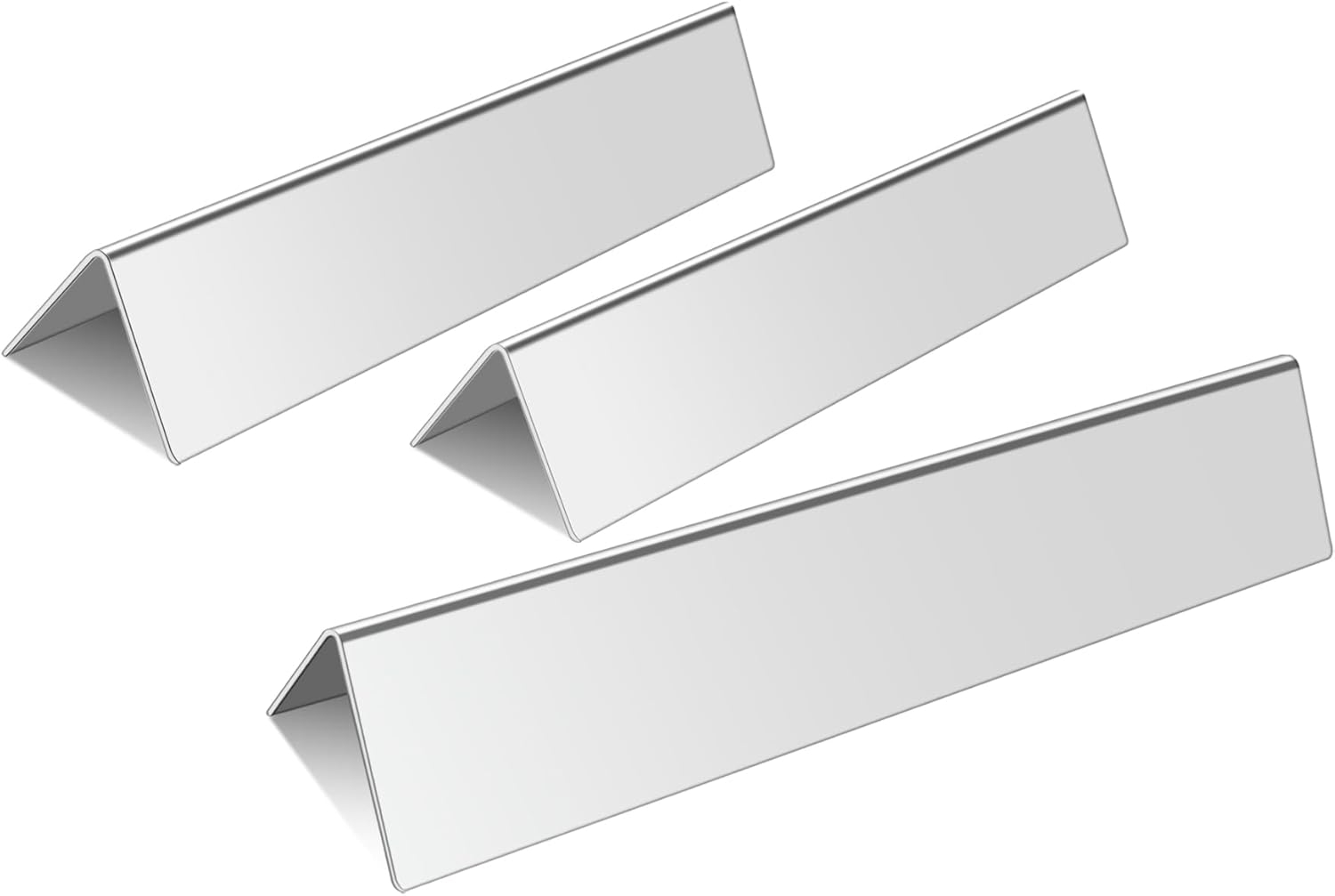 GasSaf 15.3inch Flavorizer Bar Replacement for Weber 7635, Spirit 200 Series, Spirit E-210, S-210, E-220, S-220 with Front Controls Panel, 3-Pack Stainless Steel Flavor Bar(15.3"x3.5"x2.5")