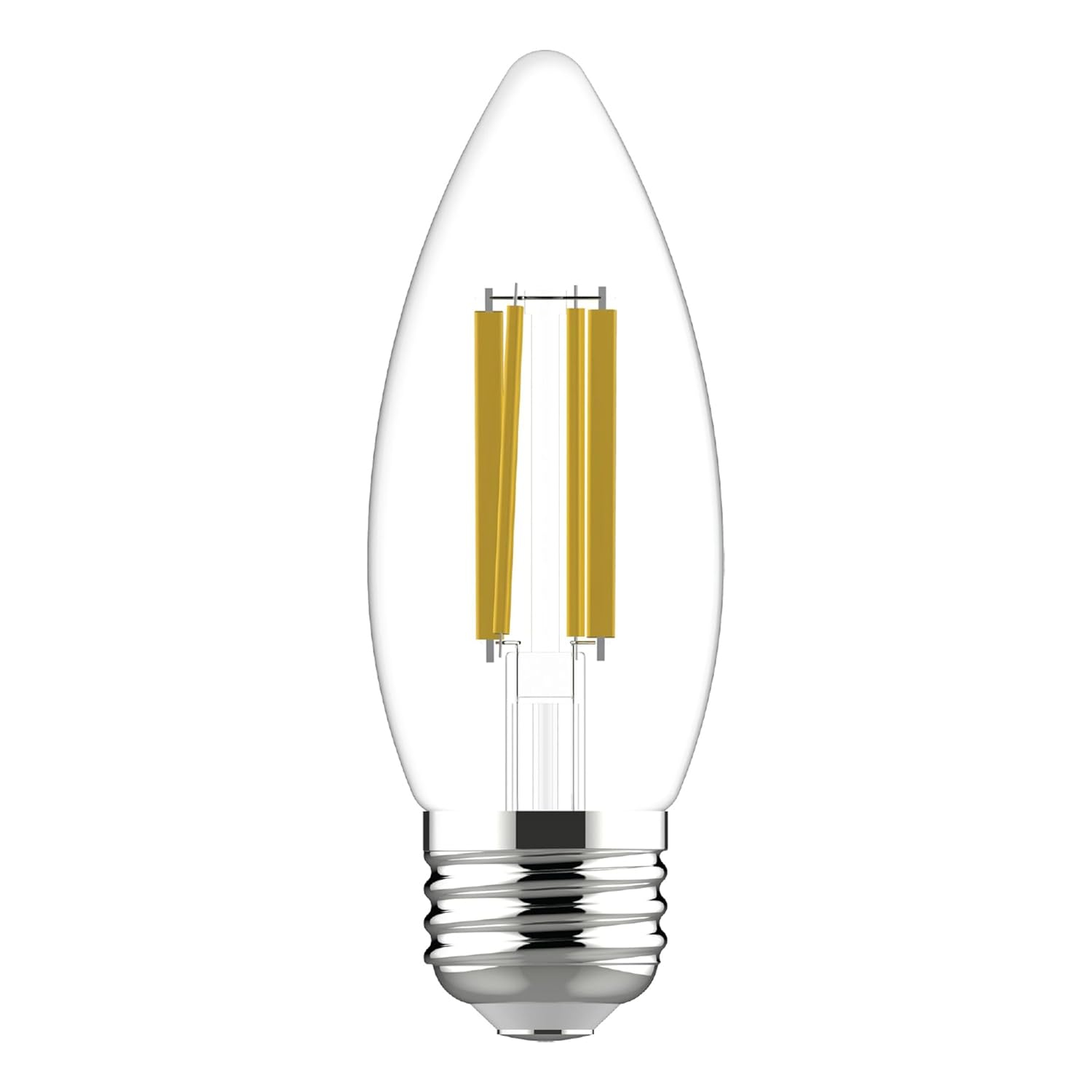 GE Ultra Bright LED Light Bulbs, 100W, Soft White Candle Lights, Clear Decorative B12 Light Bulbs (3 Pack)