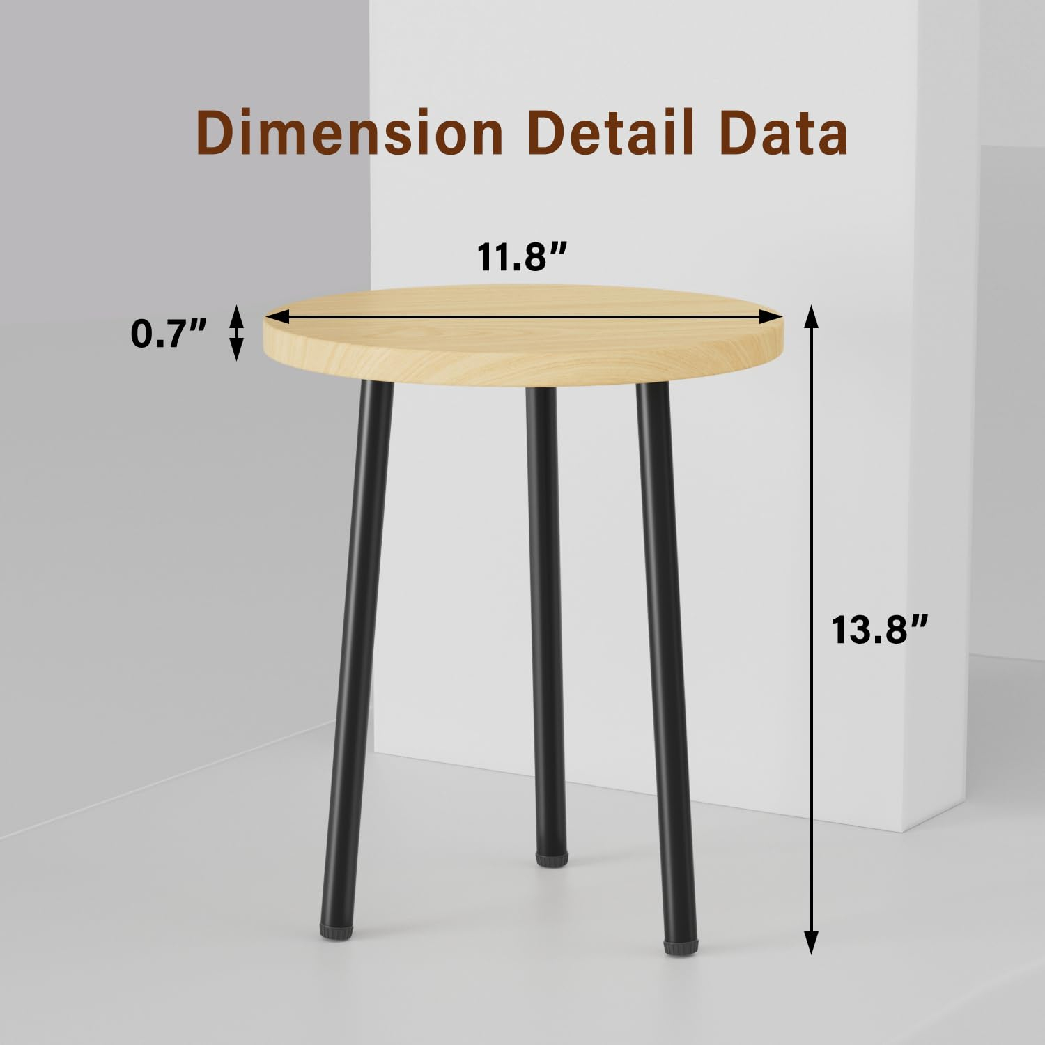 Plant Stand Indoor 2 Pack: Corner Wood 14 Inch Plant Stand Mid Century Modern Decor - Small Round Plant Table for Indoor Plants - Outdoor Plant Holder for Patio Living Room Bathroom Office (Burlywood)