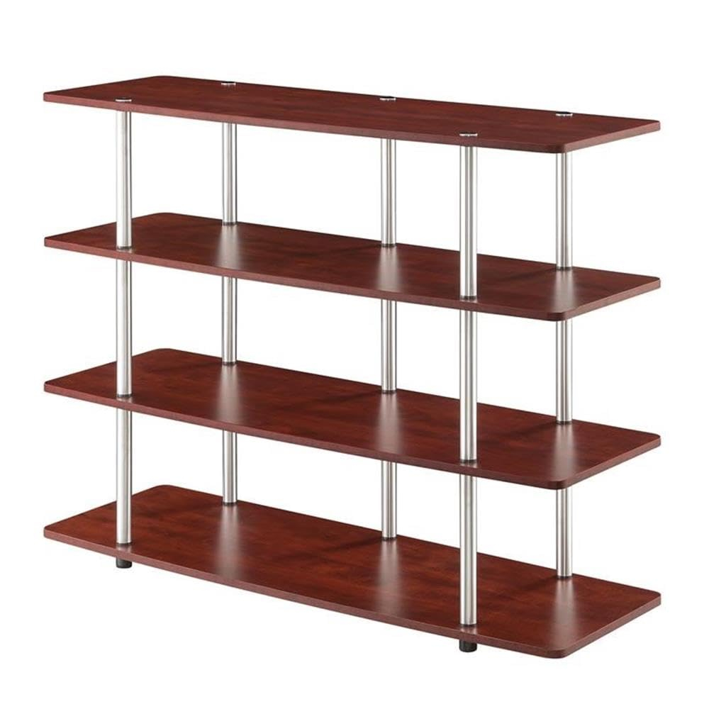 Convenience Concepts Designs2Go XL Highboy 4 Tier TV Stand, Cherry