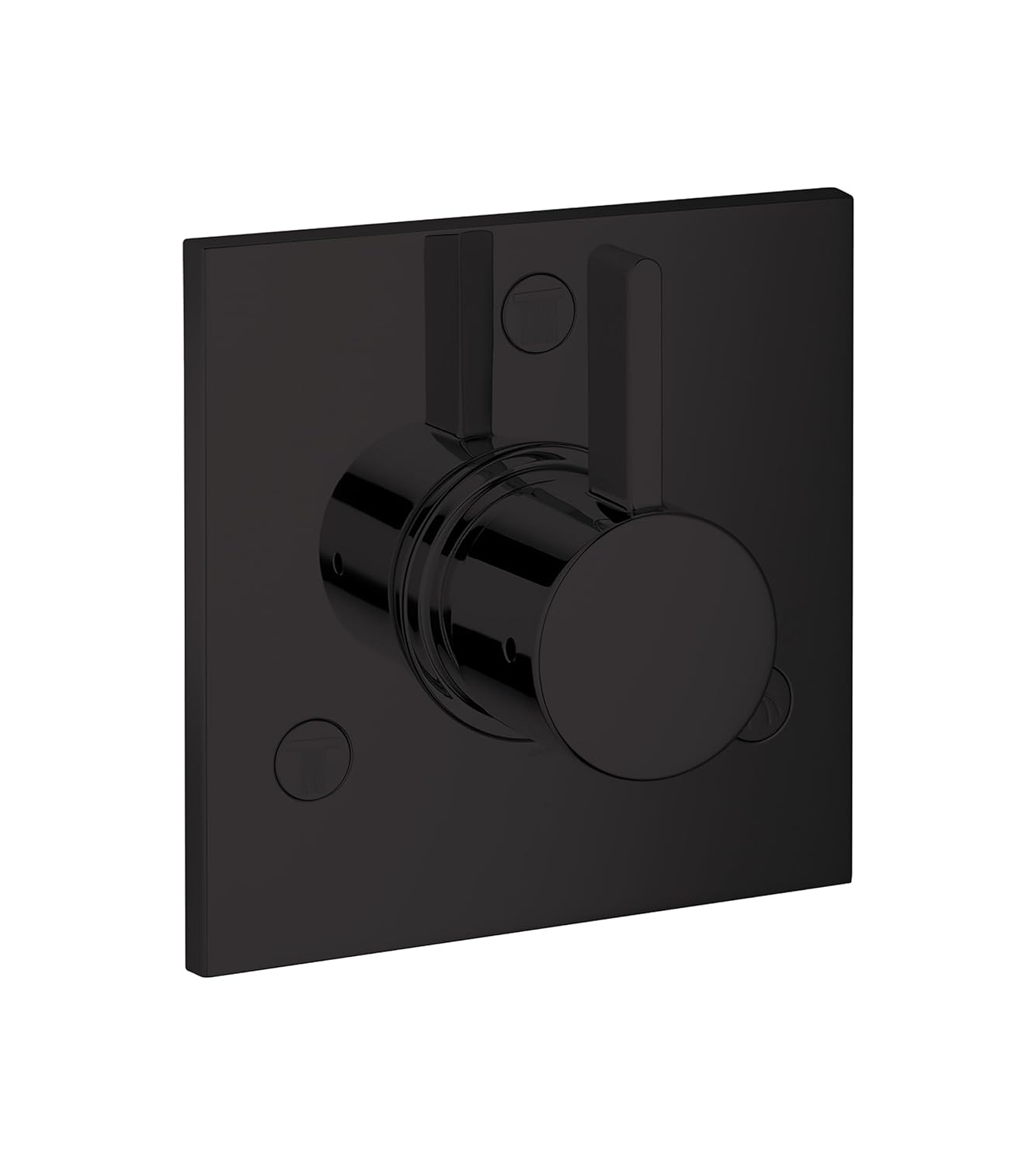 Matte Black Square Concealed Shower Diverter Trim
