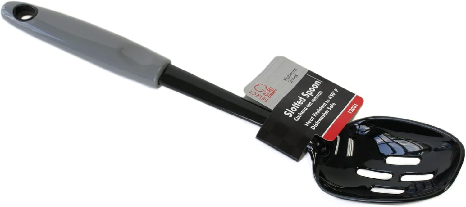 Chef Craft Select Nylon Slotted Spoon, 11.75 inch, Gray