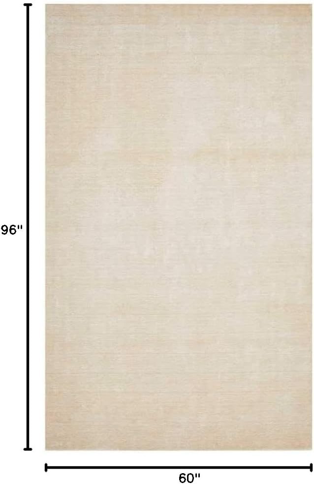Solo Rugs Knotted, 5' x 8' Lodhi Contemporary Solid Hand Loomed Area Rug, Sepia