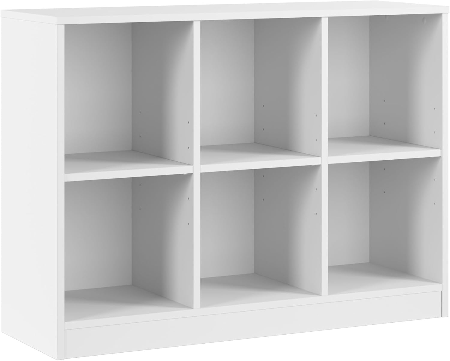 Universal 6 Cube Organizer Storage Shelf in White - Engineered Wood